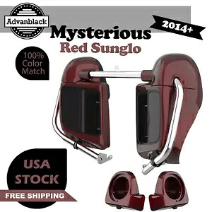 ミステリアスレッド Sunglo 下部ベントフェアリング 6.5 インチスピーカーポッド ハーレー 2014+ に適合 Mysterious Red Sunglo Lower Vented Fairing 6.5'' Speaker Pod Fits Harley 2014+ 【並行輸入品】｜カスタムパーツ WORLD倉庫