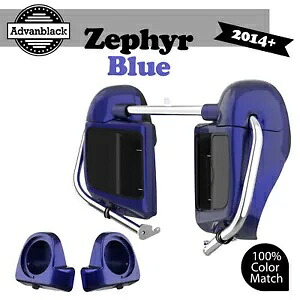 Advanblack ゼファー ブルー 下部通気フェアリング 6.5 インチ スピーカー ポッド ハーレー 2014+ に適合 Advanblack Zephyr Blue Lower Vented Fairing 6.5'' Speaker Pod Fits Harley 2014+ 【並行輸入品】｜カスタムパーツ WORLD倉庫