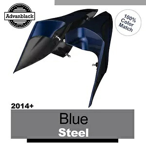 14 歳以上のハーレー ブルー スチール Advanblack CVO ストレッチ拡張サイド カバー用 For 14+ Harley BLUE STEEL Advanblack CVO Stretched Extended Side Cover 【並行輸入品】