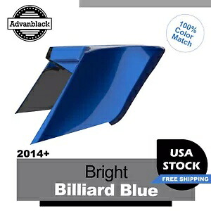 14 歳以上ハーレー用ブライトビリヤードブルー Advanblack CVO ストレッチ拡張サイドカバー For 14+ Harley BRIGHT BILLIARD BLUE Advanblack CVO Stretched Extended Side Cover 【並行輸入品】