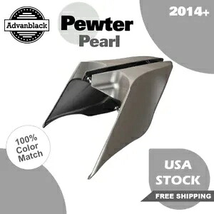 ピューターパール ストレッチ拡張サイドカバー ハーレーダビッドソン 2014+に適合 Pewter Pearl Stretched Extended Side Cover Fits for Harley Davidson 2014+ 【並行輸入品】｜カスタムパーツ WORLD倉庫