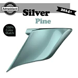 14 歳以上ハーレーツーリングストリートロードストレッチ拡張サイドカバーシルバーパイン用 For 14+ Harley Touring Street Road Stretched Extended Side Covers SILVER PINE 【並行輸入品】
