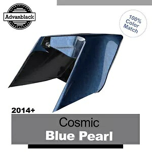 14+ ハーレー COSMIC ブルー パール Advanblack CVO ストレッチ拡張サイドカバー用 For 14+ Harley COSMIC BLUE PEARL Advanblack CVO Stretched Extended Side Cover 【並行輸入品】