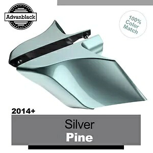 14+ ハーレー シルバー パイン Advanblack CVO ストレッチ拡張サイドカバー用 For 14+ Harley SILVER PINE Advanblack CVO Stretched Extended Side Cover 【並行輸入品】