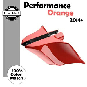 パフォーマンスオレンジ 拡張ストレッチサイドカバー ハーレーツーリング 2014+ に適合 Performance Orange Extended Stretched Side Cover Fits Harley Touring 2014+ 【並行輸入品】