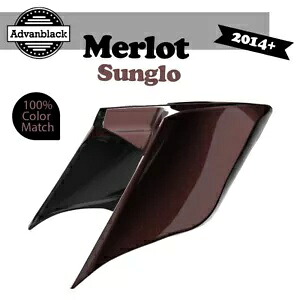 14 歳以上のハーレーツーリングストリートロード用ストレッチ拡張サイドカバー MERLOT SUNGLO For 14+ Harley Touring Street Road Stretched Extended Side Covers MERLOT SUNGLO 【並行輸入品】｜カスタムパーツ WORLD倉庫