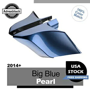 ビッグブルーパール CVO ストレッチ拡張サイドカバーパネル 14 歳以上のハーレーツーリングに適合 Big Blue Pearl CVO Stretched Extended Side Cover Panel Fits 14+ Harley Touring 【並行輸入品】