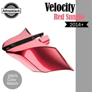 Velocity Red Sunglo ストレッチ拡張サイドカバー 14 歳以上ハーレー用 Advanblack Velocity Red Sunglo Stretched Extended Side Cover For 14+ Harley by Advanblack 【並行輸入品】｜カスタムパーツ WORLD倉庫