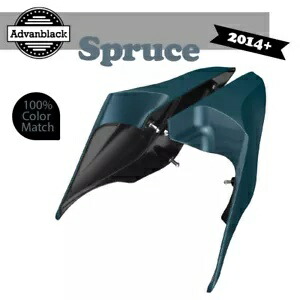 14 歳以上のハーレー ツーリング ストリート ロード グライド ストレッチ拡張サイド カバー スプルース用 For 14+ Harley Touring Street Road Glide Stretched Extended Side Covers SPRUCE 【並行輸入品】