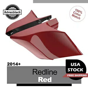 Redline レッド CVO ストレッチ拡張サイドカバー ハーレーダビッドソン ツーリング 14+ に適合 Redline Red CVO Stretched Extended Side Cover Fits Harley Davidson Touring 14+ 【並行輸入品】