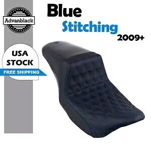 アサルトシート ブルーステッチ ハーレーエレクトラロード ストリートグライドキング 2009+用 Assault Seat Blue Stitching For Harley Electra Road Street Glide King 2009+ 【並行輸入品】｜カスタムパーツ WORLD倉庫