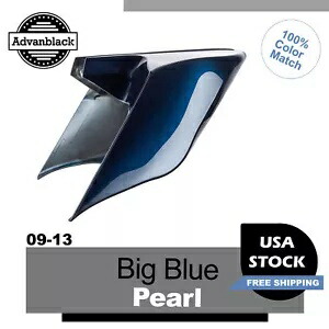 ビッグブルーパール ABS 拡張ストレッチサイドカバーパネル 2009-2013 ハーレーに適合 Big Blue Pearl ABS Extended Stretched Side Cover Panel Fits 2009-2013 Harley 【並行輸入品】