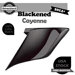 ブラック カイエン ストレッチ拡張サイド カバー 14 歳以上のハーレー ツーリング グライドに適合 Blackened Cayenne Stretched Extended Side Covers Fits 14+ Harley Touring Glide 【並行輸入品】｜カスタムパーツ WORLD倉庫