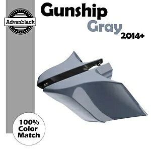 ガンシップ グレー CVO ストレッチ拡張サイド カバー パネル 2014+ ハーレー ツーリングに適合 Gunship Gray CVO Stretched Extended Side Cover Panel Fits 2014+ Harley Touring 【並行輸入品】