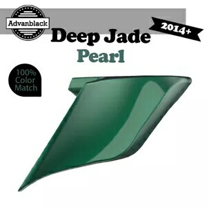 14 歳以上のハーレー ツーリング グライド用ストレッチ拡張サイド カバー ディープ ジェイド パール For 14+ Harley Touring Glide Stretched Extended Side Covers DEEP JADE PEARL 【並行輸入品】
