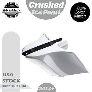 クラッシュアイスパール CVO ストレッチ拡張サイドカバーパネル 2014 年以降のハーレーに適合 Crushed Ice Pearl CVO Stretched Extended Side Cover Panel Fits 2014+ Harley 【並行輸入品】