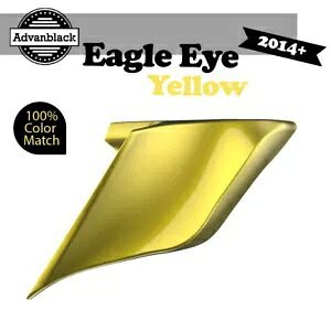 14 歳以上のハーレー ツーリング グライド用ストレッチ拡張サイド カバー EAGLE EYE イエロー For 14+ Harley Touring Glide Stretched Extended Side Covers EAGLE EYE YELLOW 【並行輸入品】