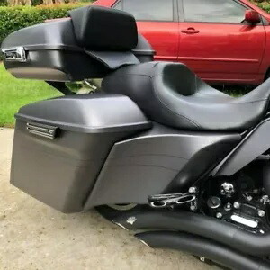 チャコールデニム ストレッチ 拡張サイドカバー 2014+ ハーレー ストリート ロード グライド用 Charcoal Denim Stretched Extended Side Cover For 2014+ Harley Street Road Glide 【並行輸入品】