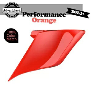 14 歳以上のハーレー ツーリング グライド用ストレッチ拡張サイド カバー パフォーマンス オレンジ For 14+ Harley Touring Glide Stretched Extended Side Covers PERFORMANCE ORANGE 【並行輸入品】
