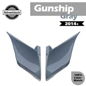 Gunship グレー ストレッチ拡張サイドカバー 2014 年以降のハーレー ストリート ロード グライドに適合 Gunship Gray Stretched Extended Side Cover Fits 2014+ Harley Street Road Glide 【並行輸入品】