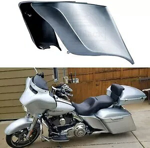 ブリリアントシルバー ABS ストレッチ拡張サイドカバーパネルは 14 歳以上のハーレーツーリングに適合 Brilliant Silver ABS Stretched Extended Side Cover Panel Fits 14+ Harley Touring 【並行輸入品】
