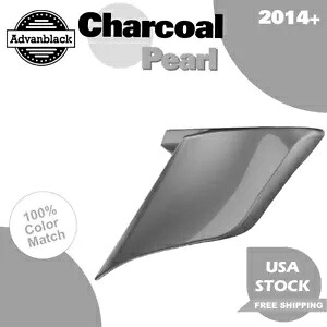 チャコール パール ストレッチ エクステンド サイド カバー パネル 2014+ ハーレー エレクトラ ストリート用 Charcoal Pearl Stretch Extend Side Cover Panel For 2014+ Harley Electra Street 【並行輸入品】