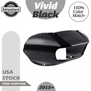 ビビッドブラック、ピンストライプアウターフェアリングバットウィングカウル、2015年以降ハーレーロード用 Vivid Black with Pinstripes Outer Fairing Batwing Cowl For 2015+ Harley Road 【並行輸入品】