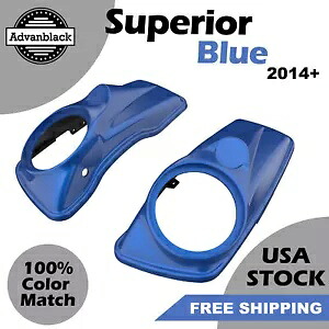 優れたブルー 8 インチ サドルバッグ スピーカー蓋 14+ ハーレー ロード ストリート グライド用 Superior Blue 8 inch Saddlebag Speaker Lids For 14+ Harley Road Street Glide 【並行輸入品】