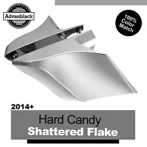 14+ ハーレー用 ハードキャンディー シャッタード フレーク Advanblack CVO 拡張サイドカバー For 14+ Harley HARD CANDY SHATTERED FLAKE Advanblack CVO Extended Side Cover 【並行輸入品】