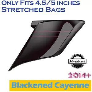 黒くなったカイエン ストレッチ拡張サイドカバー ピンストライプ ハーレー 2014+ に適合 Blackened Cayenne Stretched Extended Side Cover Pinstripes Fits Harley 2014+ 【並行輸入品】｜カスタムパーツ WORLD倉庫