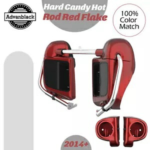 ハード キャンディ ホット ロッド レッド フレーク 下部ベント付きフェアリング スピーカー ポッド ハーレー 2014+ に適合 Hard Candy Hot Rod Red Flake Lower Vented Fairing Speaker Pod Fits Harley 2014+ 【並行輸入品】