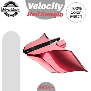 ベロシティ レッド サングロ ストレッチ エクステンデッド サイド カバー ピンストライプ 14+ ハーレー Velocity Red Sunglo Stretched Extended Side Cover Pinstripes 14+ Harley 【並行輸入品】｜カスタムパーツ WORLD倉庫