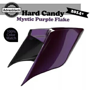 14+ ハーレー用 ストレッチ拡張サイドカバー ハードキャンディ ミスティック パープル フレーク For 14+ Harley Stretched Extended Side Covers HARD CANDY MYSTIC PURPLE FLAKE 【並行輸入品】