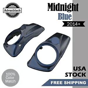 ミッドナイトブルー 8インチ スピーカー蓋カバー ハーレーストリートロードエレクトラグライド14+に適合 Midnight Blue 8'' Speaker Lids Cover Fits Harley Street Road Electra Glide 14+ 【並行輸入品】