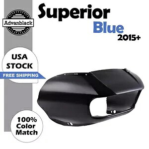 2015年以降のハーレーロードグライド用の優れたブルーアウターフェアリングバットウィングカウル Superior Blue Outer Fairing Batwing Cowl For 2015+ Harley Road Glide 【並行輸入品】
