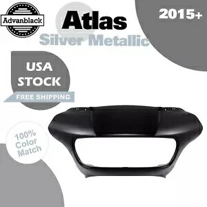 アトラス シルバー メタリック アウターフェアリング バットウィング カウル 2015+ ハーレー ロード グライド用 Atlas Silver Metallic Outer Fairing Batwing Cowl For 2015+ Harley Road Glide 【並行輸入品】