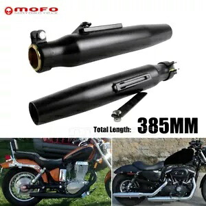 385 ミリメートルテーパー排気マフラーパイプハーレーチョッパーボバーカフェレーサーヴィンテージ 385MM Taper Exhaust Muffler Pipes For Harley Chopper Bobber Cafe Racer Vintage 【並行輸入品】