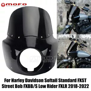 ハーレーローライダー FXLR ストリートボブ FXBB ヘッドライトフェアリングフロントガラス 2018-2022 用 For Harley Low Rider FXLR Street Bob FXBB Headlight Fairing Windshield 2018-2022 【並行輸入品】