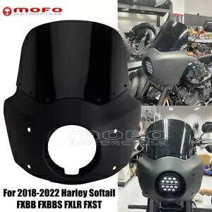 ハーレーソフテイル ローライダー ストリート ボブ クラブスタイル フロントフェアリング + 11インチ フロントガラス用 For Harley Softail Low Rider Street Bob Club Style Front Fairing +11" Windshield 【並行輸入品】｜カスタムパーツ WORLD倉庫