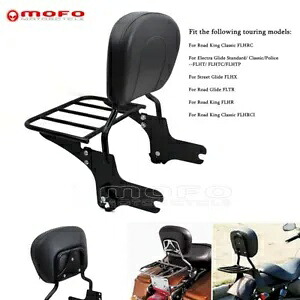 取り外し可能なシーシーバーバックレスト荷物ラックアセンブリハーレーツーリング 1997-2008 Detachable Sissy Bar Backrest Luggage Rack Assembly For Harley Touring 1997-2008 【並行輸入品】