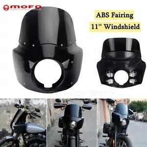 11インチ高フロントガラスクラブスタイルABSフェアリングハーレーダイナワイドグライドFXDWG EFI用 11'' Tall Windshield Club Style ABS Fairing For Harley Dyna WIde Glide FXDWG EFI 【並行輸入品】