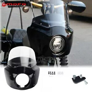 ハーレーダイナ スーパー グライド ABS ヘッドライト フェアリング & クリア 11 インチ フロントガラス用 For Harley Dyna Super Glide ABS Headlight Fairing & Clear 11'' Windscreen 【並行輸入品】