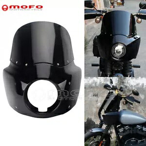 フロントヘッドライトフェアリング、11インチフロントガラスマウントキット付き、ハーレーダイナストリートボブ用 Front Headlight Fairing w/ 11\