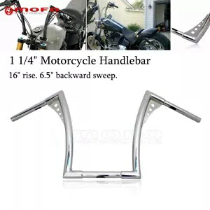 ハーレーダビッドソン FLST FXST スポーツスター ホンダ カスタム 16 インチ ライズ 1 1/4 インチ ハンドルバー用 For Harley-Davidson FLST FXST Sportster Honda Custom 16'' Rise 1 1/4\