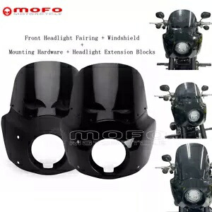 フロントヘッドライトフェアリング 12インチフロントガラスキット付き ハーレーローライダー FXLR 2018-20用 Front Headlight Fairing w/ 12" Windshield Kits For Harley Low Rider FXLR 2018-20 【並行輸入品】|カスタムパーツ WORLD倉庫