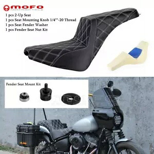 2-up LS ステップゲルシート 1/4-20 ボルト付き ハーレーストリートボブ FXBB 114 FXBBS 18-22用 2-up LS Step Gel Seat w/1/4-20 Bolts For Harley Street Bob FXBB 114 FXBBS 18-22 【並行輸入品】