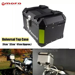 45L ブラック トランク防水ハード アルミニウム トップ ケース BMW R1200GS ADV オートバイ用 45L Black Trunk Waterproof Hard Aluminum Top Case For BMW R1200GS ADV Motorcycle 【並行輸入品】