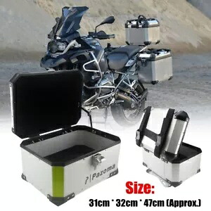 オートバイトップケースアルミ 45L リアトランク荷物ハーレーホンダ BMW R1200 Motorcycle Top Case Aluminum 45L Rear Trunk Luggage For Harley Honda BMW R1200 【並行輸入品】