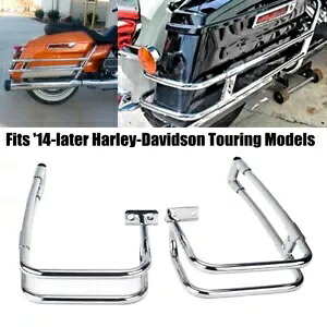 ブラックサドルバッグガードレールハーレー FLHR エレクトラグライド FLHT/CU FLHTKL 14-2022用 Black Saddlebag Guard Rails For Harley FLHR Electra Glide FLHT/CU FLHTKL 14-2022 【並行輸入品】