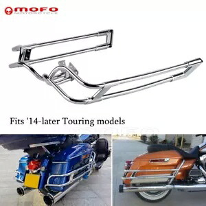 クロームサドルバッグガードレールキット ハーレーツーリングストリートグライド FLHX 2014-2021用 Chrome Saddlebag Guard Rails Kit For Harley Touring Street Glide FLHX 2014-2021 【並行輸入品】